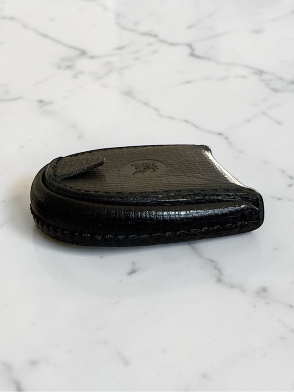 Vintage Burberrys of London Leather Horseshoe Coin Purse Pouch Black - Picture 7 of 8
